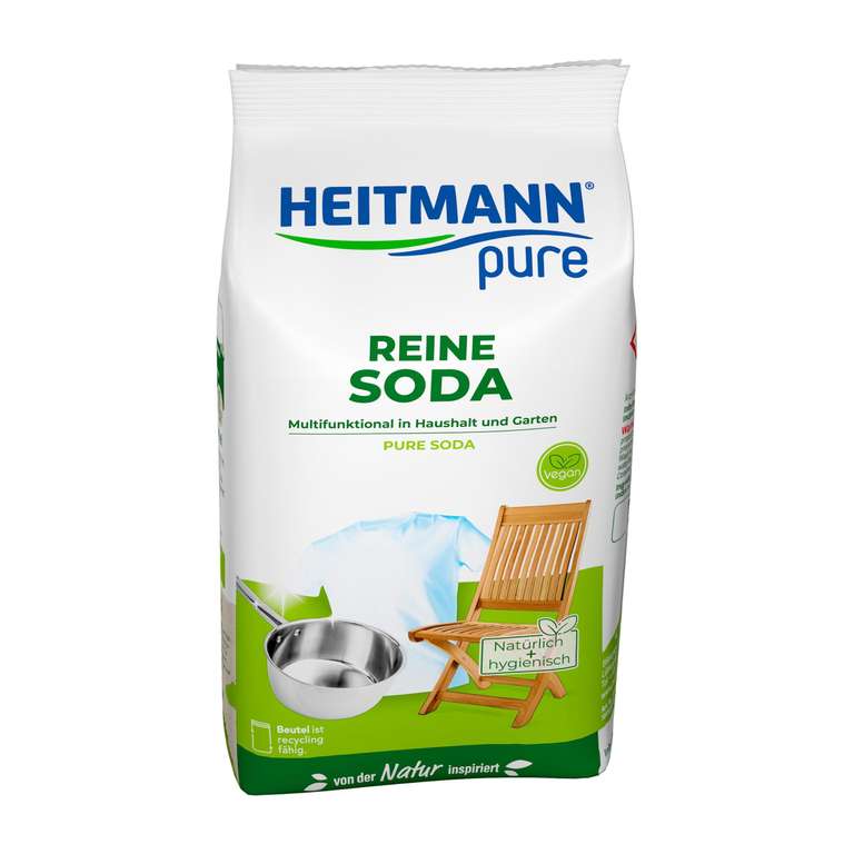 HEITMANN pure Reine Soda: Ökologischer Vielzweck-Reiniger 500g (Prime Spar-Abo)