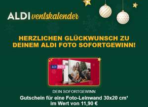 2x Gutscheine für eine Foto-Leinwand 30x20 cm¹ im Wert von 11,90 € (zzgl. Versand 4,99 €) (personalisiert)