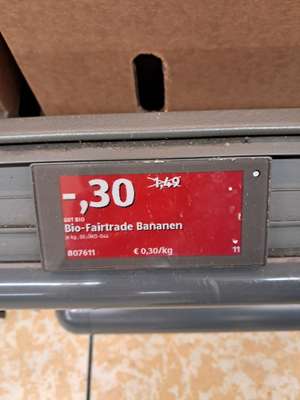 [lokal Siegen] Bananen fair trade 30 Cent pro kg - Aldi Süd