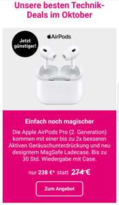Apple AirPods Pro (2. Generation), MagSafe Ladecase mit Lautsprecher und Tragebandschlaufe, Versandkostenfrei