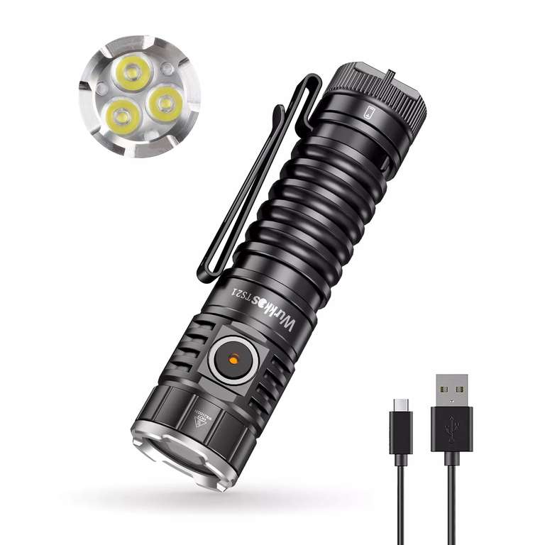 Taschenlampe Wurkkos TS21 3500lm USB-C