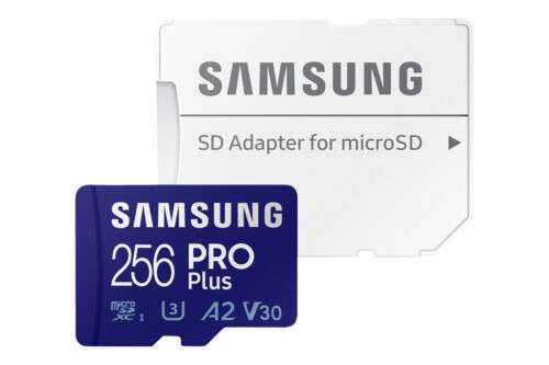 SAMSUNG Pro Plus (2021), MicroSD Speicherkarte, 256 GB, UHS-I U3, A2, 120MB/s Schreiben