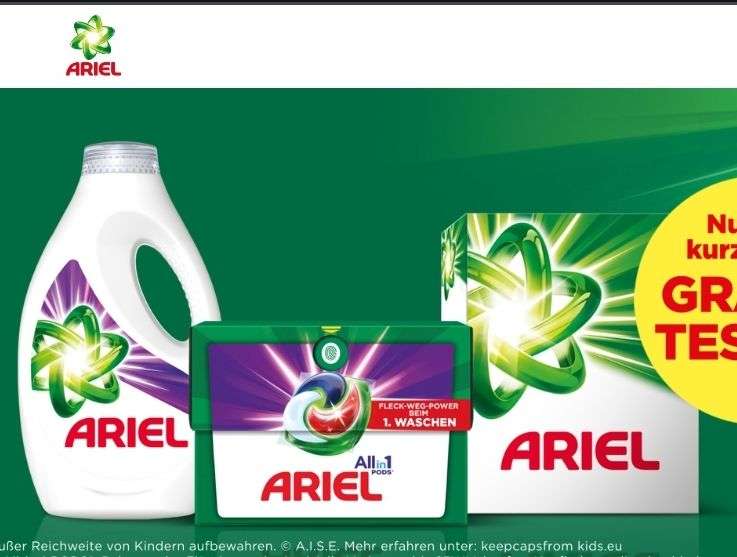 [GzG] Ariel Waschmittel bis zu 25Wl. Aus jeder Kategorie 1x Testen möglich [Waschpulver, Flüssigwaschmittel und All-in-1 PODS]