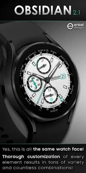 [Google Playstore] OBSIDIAN 2.1 analog watch face