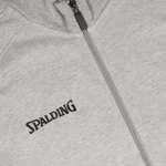 SPALDING Flow Zipper Jacket in grau für Herren | Gr. S-3XL, Basketballjacke für Sport und Freizeit (80% Baumwolle; 20% Polyester)