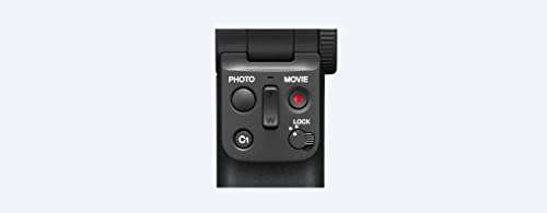 Sony Vlog Kamera ZV-1F | Digitalkamera (Klapp- und drehbares Display, 4K Video, Slow- Motion, Vlog Funktionen) + Bluetooth Handgriff