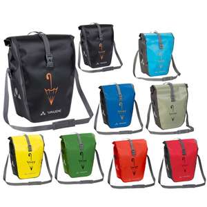 2x Vaude Aqua Back Gepäckträgertaschen, verschiedene Farben mit Schirmlogo, Fahrradtasche