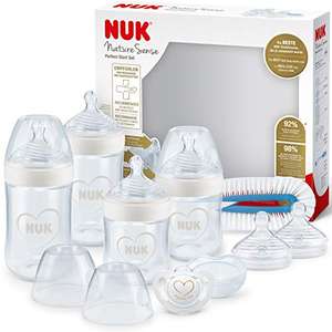 [Amazon] NUK Nature Sense Perfect Babyflaschen Starter Set | 4 x Anti-Colic-Babyflaschen, Schnuller, Flaschenbürste & mehr | BPA-frei