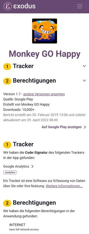 (Google Play Store) Monkey GO Happy (Android, 4,3*, Geduldsspiel, Puzzel)