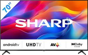 Sharp 4T-C70FL2EL2AB LED-Fernseher (177 cm/70 Zoll, 4K Ultra HD, Android TV, Smart-TV, HDMI 2.1)