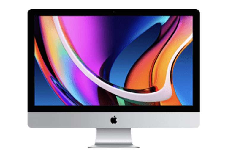 Apple iMac 2020, All-in-One PC mit 27 Zoll Display, Intel Core i5 Prozessor, 8 GB RAM, 512 GB SSD, Radeon Pro 5300, Silber