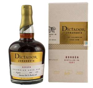 Der Dictador 1991/2020 – 29 Jahre Rum– Jerarquia – Bourbon Casks mit 41 %, 0.7 Liter, kühlfiltriert, ohne Farbstoff