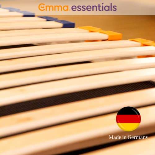 EMMA Essentials Selbstmontage Lattenrost 90x200cm | stabiles Lattenrost | Antistatisch, Leicht und Praktisch| qualitatives Massivholz |