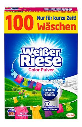 Amazon Prime Abo: 100 Waschladungen Weisser Riese "Color"