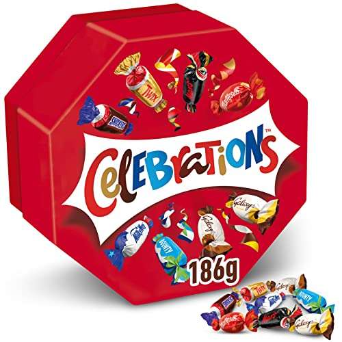 16x Celebrations Geschenkbox | Mini-Schokoriegel Mix | Twix, Snickers und mehr