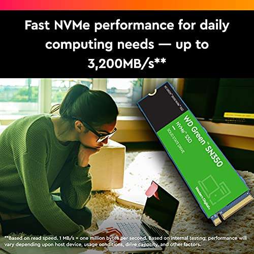 WD Green SN350 NVMe SSD QLC Festplatte 2 TB, M.2 2280 @amazon Festplatte