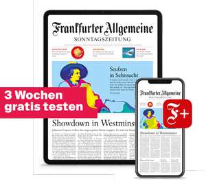 Frankfurter Allgemeine Sonntagszeitung (FAZ / FAS) inklusive F+ für 3 Wochen kostenlos (Neukunden, Kündigung notwendig)