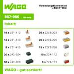 WAGO Verbindungsklemmen-Set 887-950 | 166-teilig, mit verschiedenen Verbindungsklemmen für alle Leiterarten, in praktischer L-BOXX Mini