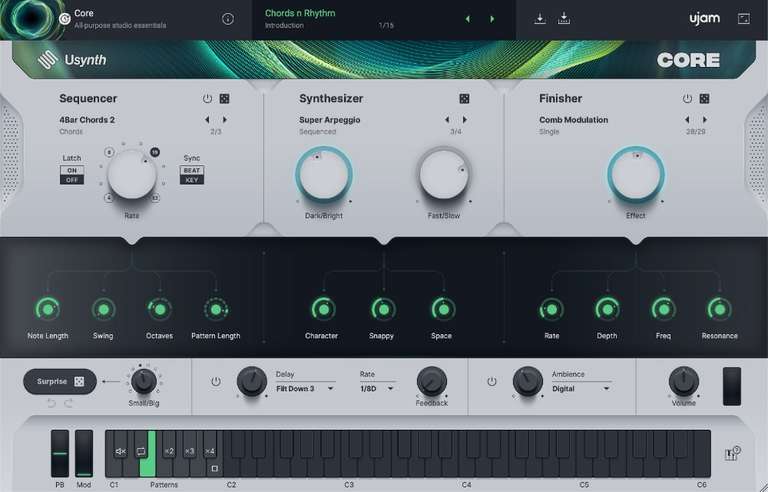Software-Synthesizer Usynth Core Synth by ujam kostenlos für Loopcloud Abonnenten - VST AU AAX