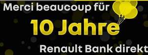 Renault Bank Festgeld 10€/1Jahr bis 50€/5Jahre je 10k Anlage/ 5Jahre 3,2%p.a.