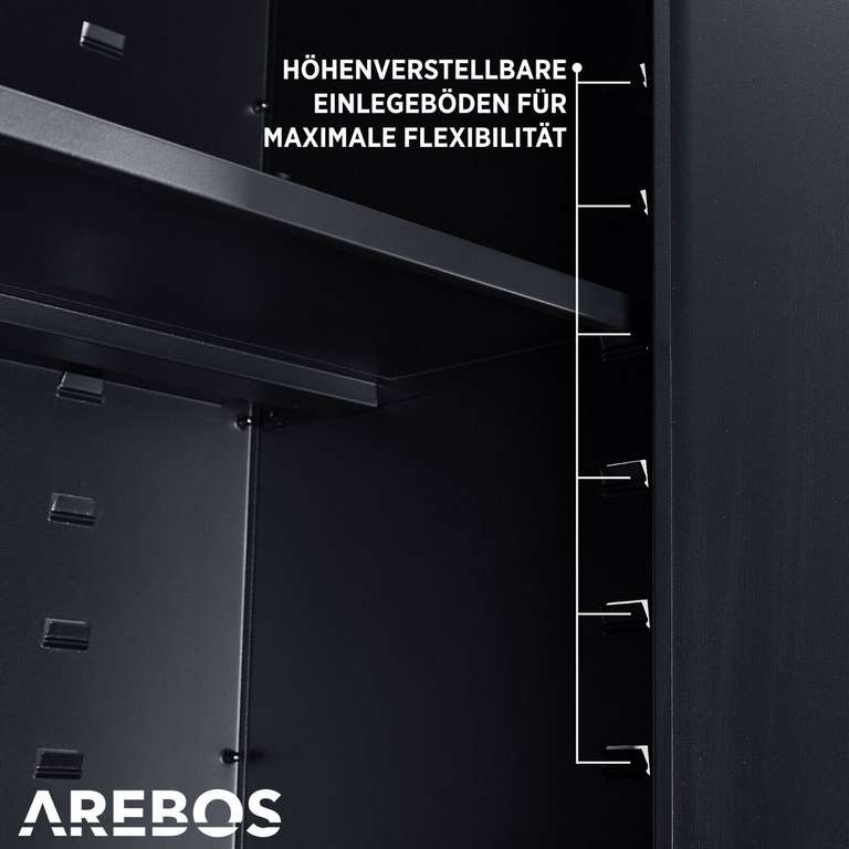 [Ebay] AREBOS Akten/Büroschrank aus Metall/Stahl Pulverbeschichtet & Sicherheitszylinderschloss 90 x 90 x 40 cm