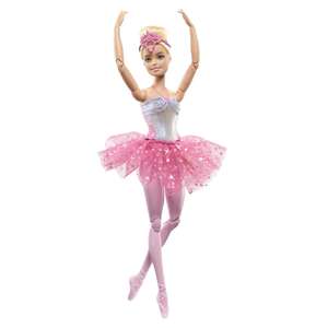 [Prime] Barbie Dreamtopia Ballerina bewegliche Puppe, Twinkle Lights Ballerina mit rosa Tutu & blonden Haaren (5 Licht- und Soundeffekte)