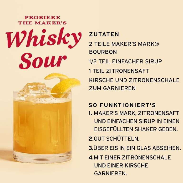 Makers Mark Bourbon Whiskey unter 20€ (Prime)