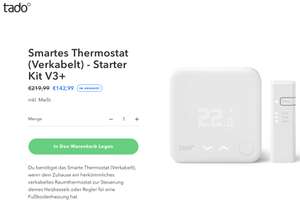 Tado Smartes Thermostat (Verkabelt) - Starter Kit V3+