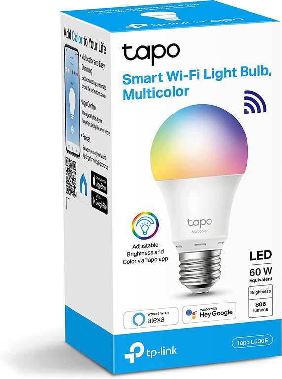 [B-Ware] 3x TP-Link Tapo Smart Leuchtmittel/Glühbirne E27 L530E, L520E oder L510E für 9,99 € inkl. Versand
