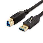 (PRIME) Amazon Basics HL-002571 USB-3.0-Kabel, USB-A-auf-USB-B, 2,7 m, Schwarz