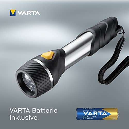 VARTA Taschenlampe mit 5 LEDs inkl. 1x AA Batterien (Amazon Prime)