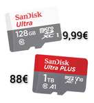 Sandisk Ultra R120 128GB UHS-I U1 für 9,99€ / Ultra Plus 1TB R160 UHS-I U1 für 88€