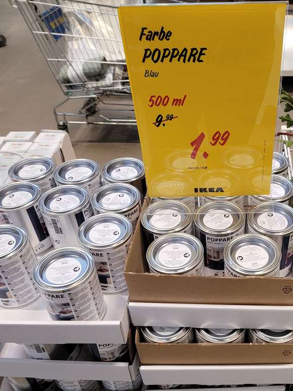 [Lokal, IKEA Kiel] Poppare Farbe Blau für Holz- und Metallmöbel drinnen 500ml für 1,99€
