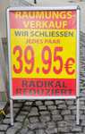 [Lokal Aachen] Rieker Schuh Shop Ausverkauf wegen Schließung - Jedes Paar Schuhe 39,95 €