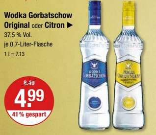Wodka Gorbatschow ab 28.7. beim V-Markt für 4,99