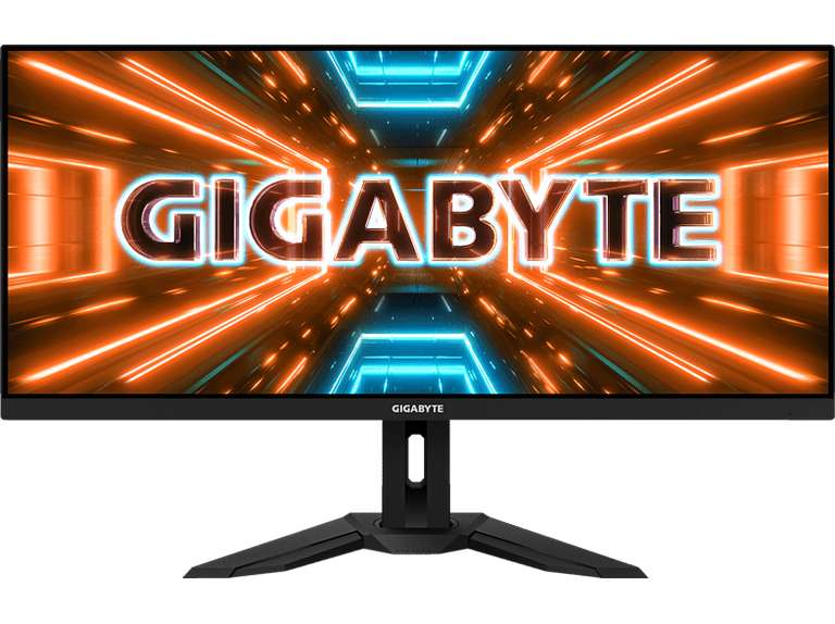 Gigabyte M34WQ Monitor (34", 3440x1440 UWQHD, IPS (Flat), 144Hz, FreeSync, 400nits, KVM Switch)