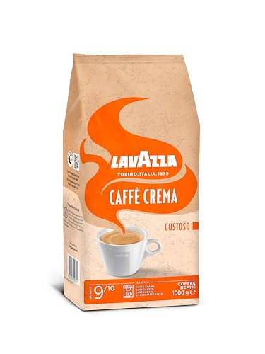 Lavazza, Caffè Crema Gustoso, Kaffeebohnen, für Espressomaschinen, für einen Kräftigen Geschmack, Arabica und Robusta, 1 kg [PRIME/Sparabo]