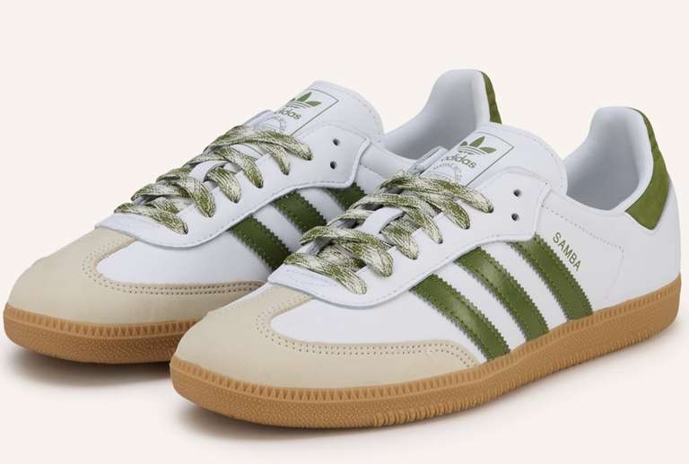 adidas SAMBA OG Damen in Wei-Grn fr 53,99 | 10% Rabatt at Breuninger |  mydealz