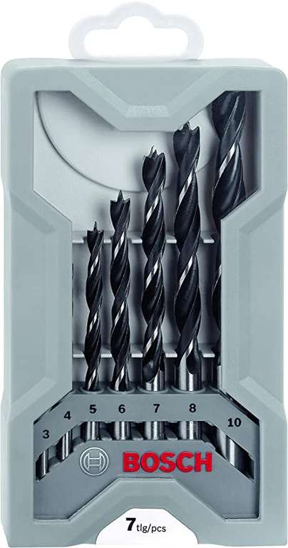 Bosch Professional 7tlg. Holzspiralbohrer-Set (für Weich- und Hartholz, Ø 3-10 mm) - Prime