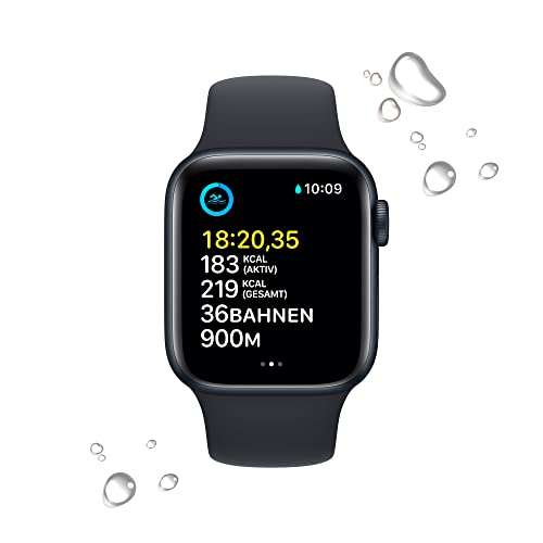 2022er Apple Watch SE GPS + Cellular, 40 mm Aluminiumgehäuse Mitternacht, Sportarmband Mitternacht - Regular