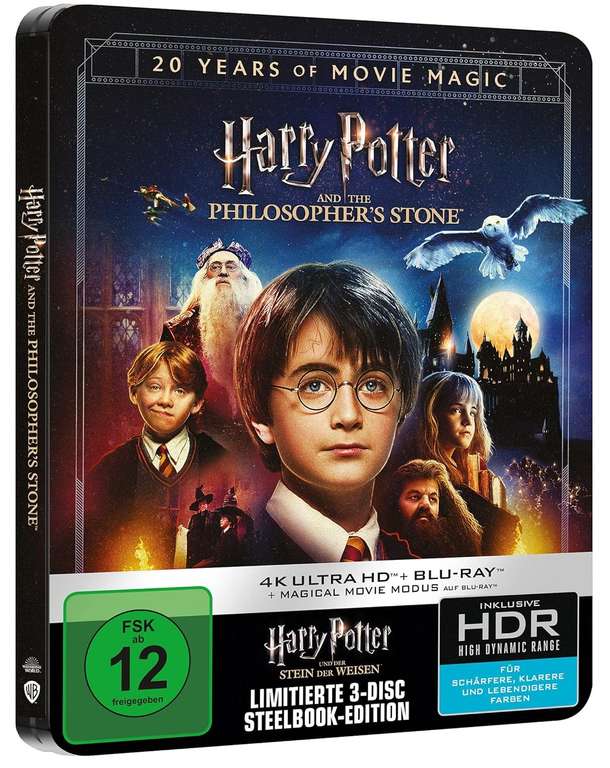 Harry Potter und der Stein der Weisen (4K UHD & 2 Blu-ray) (Jubiläums-Edition) (Steelbook)