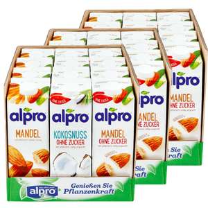 [NETTO Online] 36x Alpro Drink 1 Liter Mixbox (Mandel, Kokos ohne Zucker, Mandel ohne Zucker) 1,65€/Packung