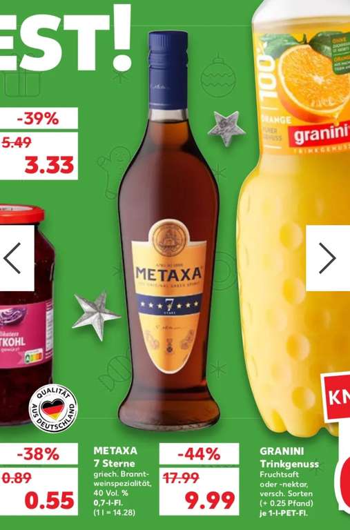 [Kaufland] Metaxa 7 Sterne - griechische Branntweinspezialität - 40% Vol, 0,7L