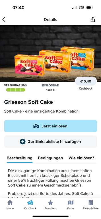 ~Penny~ Griesson Soft Cake + Rougette Ofenkäse im Angebot und Marktguru 0,40€ + 0,50€ Cashback