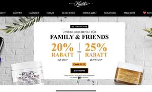 Kiehls Family and Friends 20% auf alles oder 25% ab 99 Euro.