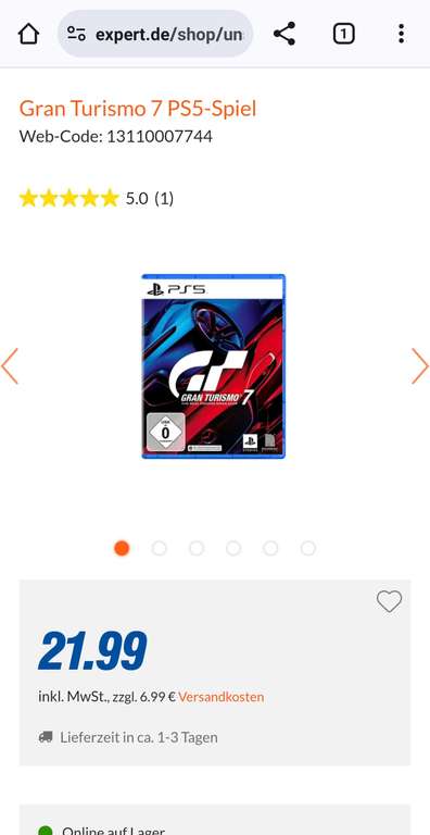Gran Turismo 7 PS5 Beckum, Abholung 21,99€ oder plus Versand