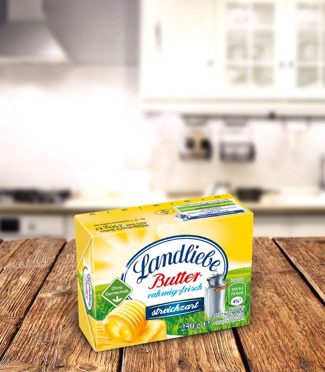 [Kaufland] 2x Landliebe Butter 250g für je 1,16€ dank Coupon ab 25.04