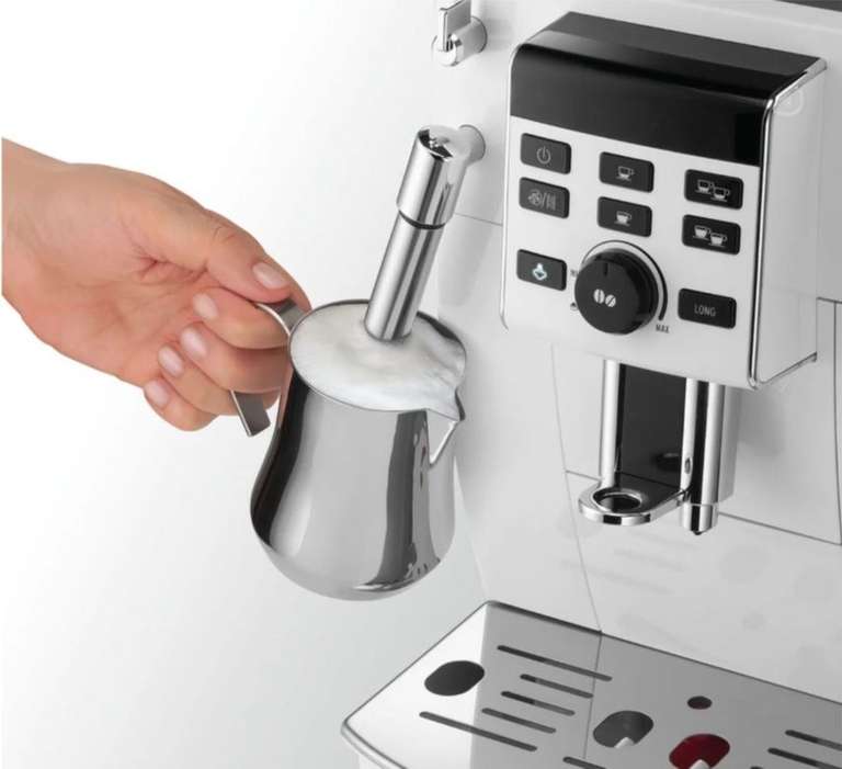 Delonghi Kaffeevollautomat kompakt, weiß | »ECAM13.123.W«, Mit mydealz Code „Sparen23“ super versandkostenfrei 199€