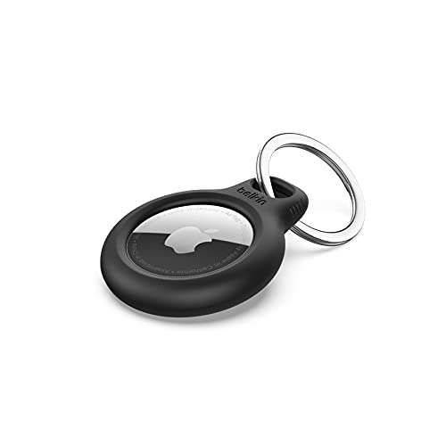 Belkin AirTag Hülle mit Schlüsselanhänger - 2er-Pack (und 1er), Schwarz (Amazon Prime)