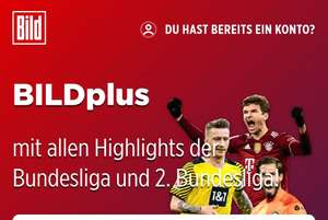 BILDplus inkl. Bundesliga + 10€ Shoop Cashback möglich